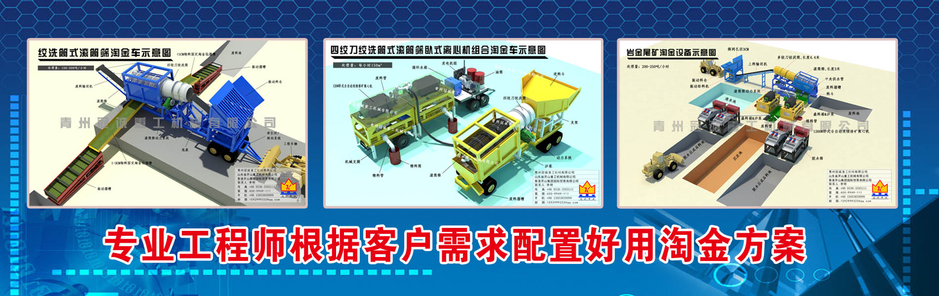 移動(dòng)淘金車(chē)方案配置-尾礦干選車(chē)方案